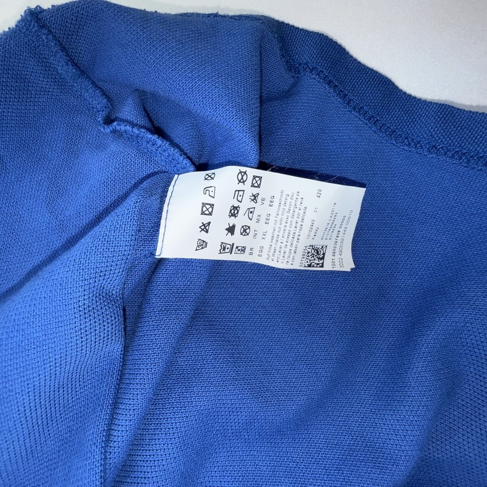 Hugo Boss Polo Shirt Mens XL Blue Modern Fit Tipped Collar Pique Short Sleeve - Picture 6 of 9
